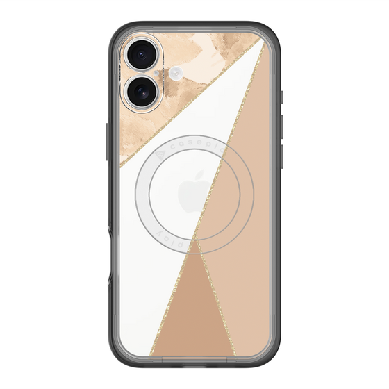 スリムプロテクションプレミアムケース with MagSafe［ マーブルトライアングルパレット - Beige ］