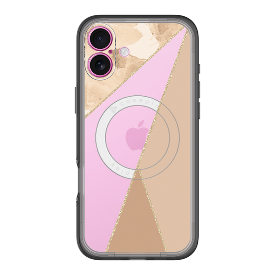スリムプロテクションプレミアムケース with MagSafe［ マーブルトライアングルパレット - Beige ］