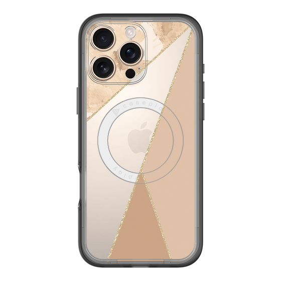 スリムプロテクションプレミアムケース with MagSafe［ マーブルトライアングルパレット - Beige ］