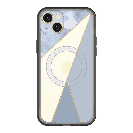 スリムプロテクションプレミアムケース with MagSafe［ マーブルトライアングルパレット - Blue ］