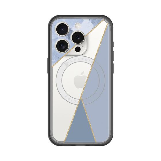 スリムプロテクションプレミアムケース with MagSafe［ マーブルトライアングルパレット - Blue ］