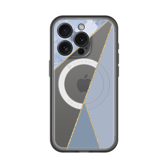 スリムプロテクションプレミアムケース with MagSafe［ マーブルトライアングルパレット - Blue ］