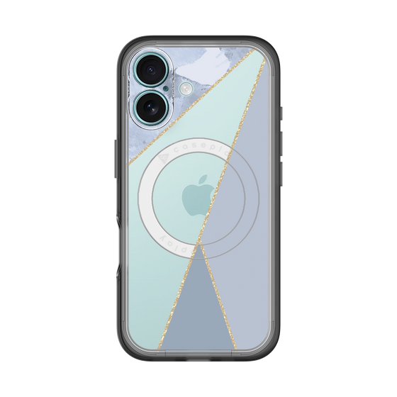 スリムプロテクションプレミアムケース with MagSafe［ マーブルトライアングルパレット - Blue ］
