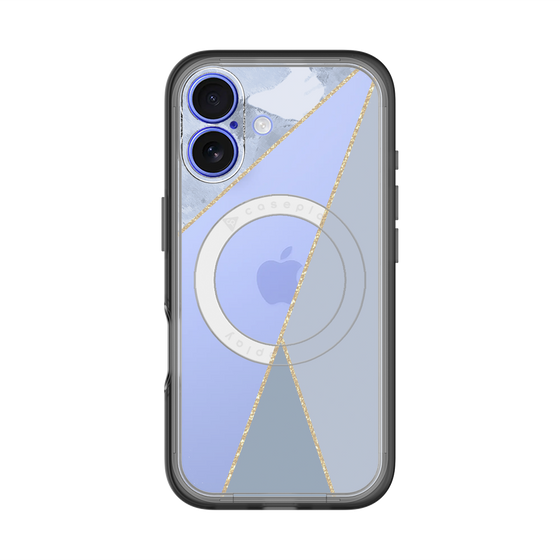 スリムプロテクションプレミアムケース with MagSafe［ マーブルトライアングルパレット - Blue ］