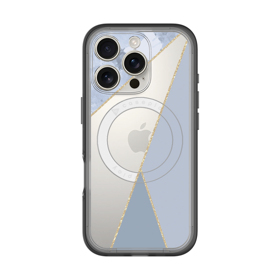 スリムプロテクションプレミアムケース with MagSafe［ マーブルトライアングルパレット - Blue ］