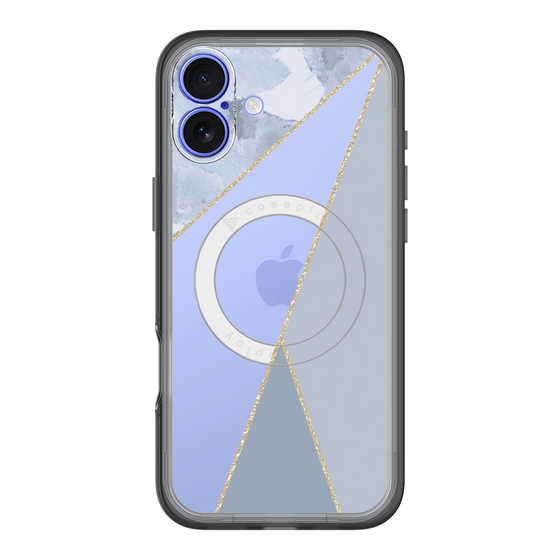 スリムプロテクションプレミアムケース with MagSafe［ マーブルトライアングルパレット - Blue ］