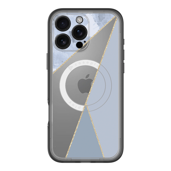 スリムプロテクションプレミアムケース with MagSafe［ マーブルトライアングルパレット - Blue ］