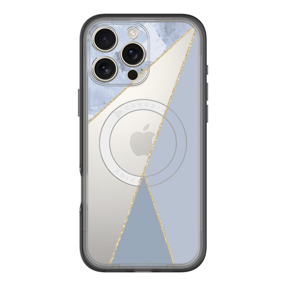 スリムプロテクションプレミアムケース with MagSafe［ マーブルトライアングルパレット - Blue ］