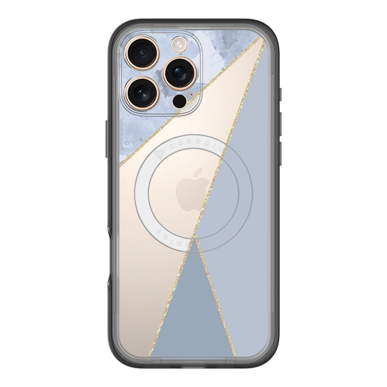 スリムプロテクションプレミアムケース with MagSafe［ マーブルトライアングルパレット - Blue ］
