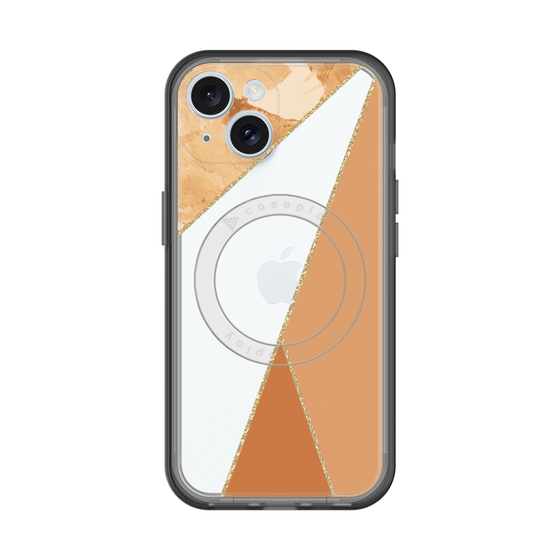 スリムプロテクションプレミアムケース with MagSafe［ マーブルトライアングルパレット - Orange ］