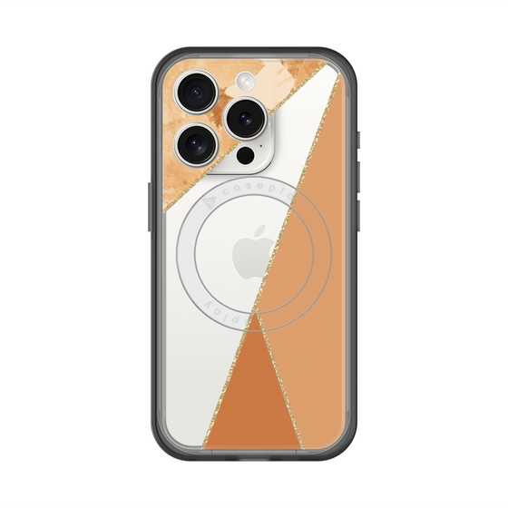 スリムプロテクションプレミアムケース with MagSafe［ マーブルトライアングルパレット - Orange ］