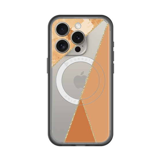 スリムプロテクションプレミアムケース with MagSafe［ マーブルトライアングルパレット - Orange ］