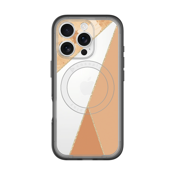 スリムプロテクションプレミアムケース with MagSafe［ マーブルトライアングルパレット - Orange ］
