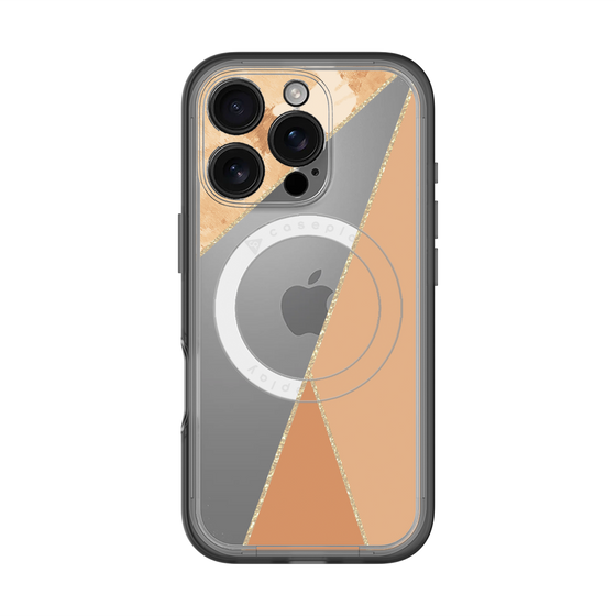 スリムプロテクションプレミアムケース with MagSafe［ マーブルトライアングルパレット - Orange ］