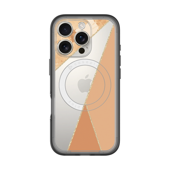 スリムプロテクションプレミアムケース with MagSafe［ マーブルトライアングルパレット - Orange ］
