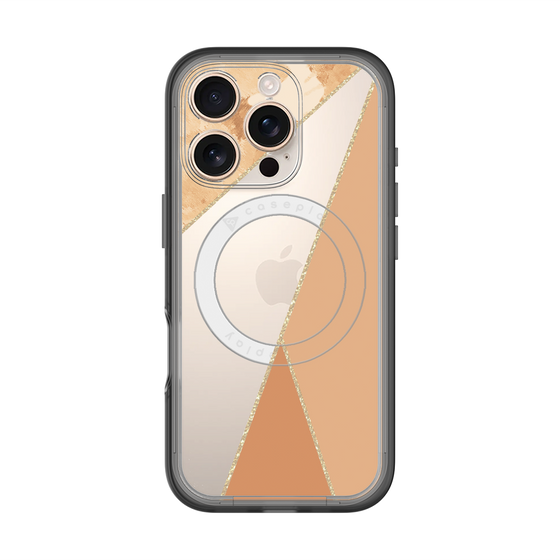 スリムプロテクションプレミアムケース with MagSafe［ マーブルトライアングルパレット - Orange ］