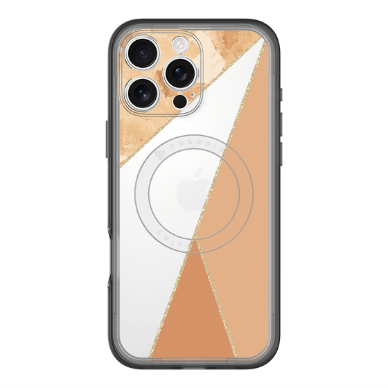 スリムプロテクションプレミアムケース with MagSafe［ マーブルトライアングルパレット - Orange ］
