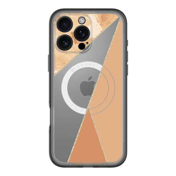 スリムプロテクションプレミアムケース with MagSafe［ マーブルトライアングルパレット - Orange ］