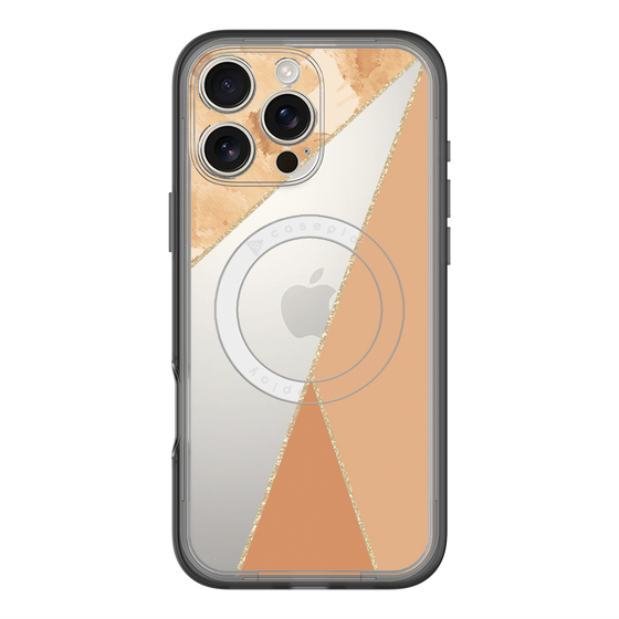 スリムプロテクションプレミアムケース with MagSafe［ マーブルトライアングルパレット - Orange ］