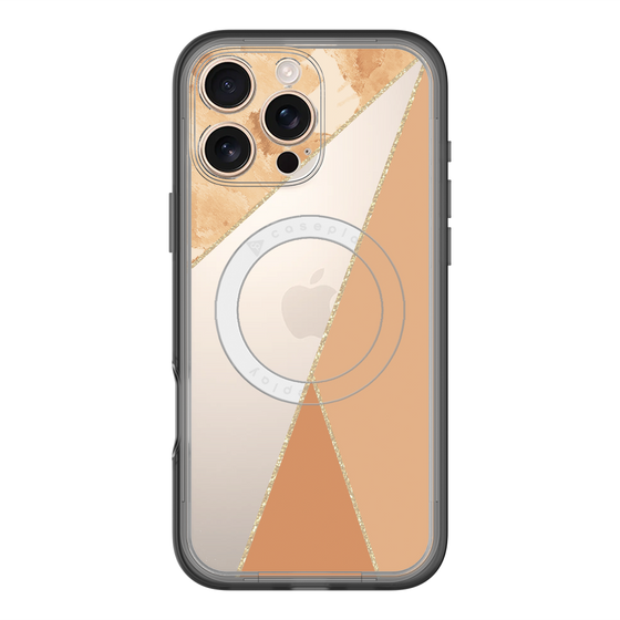 スリムプロテクションプレミアムケース with MagSafe［ マーブルトライアングルパレット - Orange ］