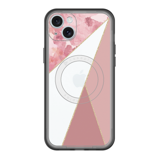 スリムプロテクションプレミアムケース with MagSafe［ マーブルトライアングルパレット - Pink ］