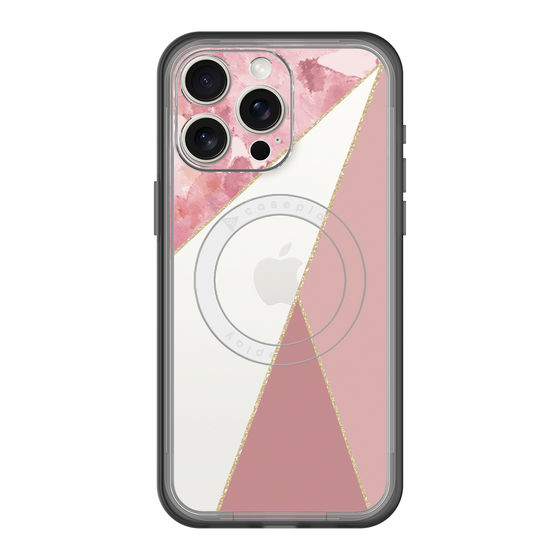スリムプロテクションプレミアムケース with MagSafe［ マーブルトライアングルパレット - Pink ］