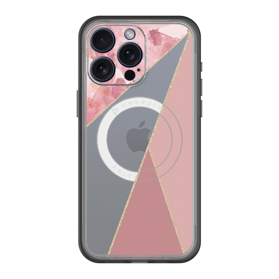スリムプロテクションプレミアムケース with MagSafe［ マーブルトライアングルパレット - Pink ］