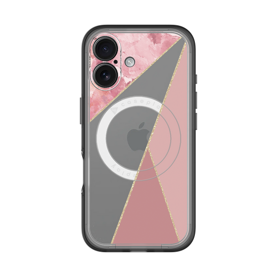 スリムプロテクションプレミアムケース with MagSafe［ マーブルトライアングルパレット - Pink ］