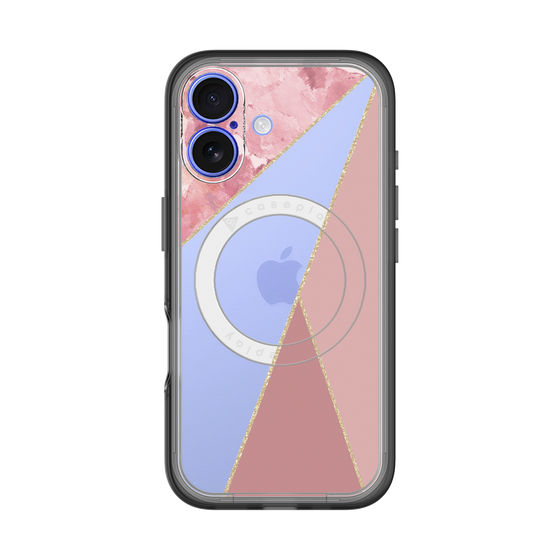 スリムプロテクションプレミアムケース with MagSafe［ マーブルトライアングルパレット - Pink ］