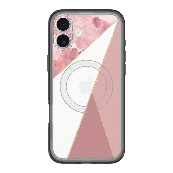 スリムプロテクションプレミアムケース with MagSafe［ マーブルトライアングルパレット - Pink ］