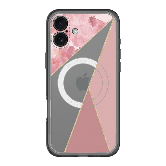 スリムプロテクションプレミアムケース with MagSafe［ マーブルトライアングルパレット - Pink ］