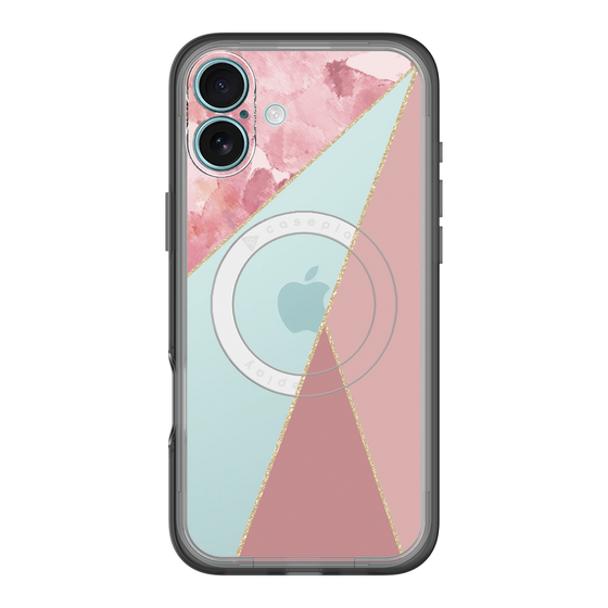 スリムプロテクションプレミアムケース with MagSafe［ マーブルトライアングルパレット - Pink ］