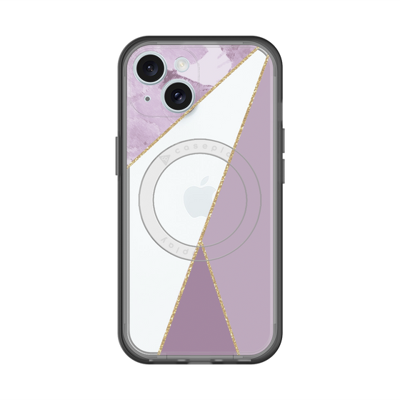 スリムプロテクションプレミアムケース with MagSafe［ マーブルトライアングルパレット - Purple ］