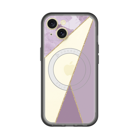 スリムプロテクションプレミアムケース with MagSafe［ マーブルトライアングルパレット - Purple ］
