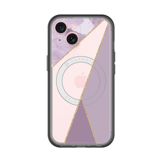 スリムプロテクションプレミアムケース with MagSafe［ マーブルトライアングルパレット - Purple ］