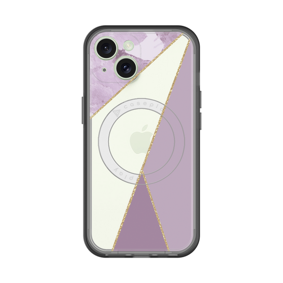 スリムプロテクションプレミアムケース with MagSafe［ マーブルトライアングルパレット - Purple ］