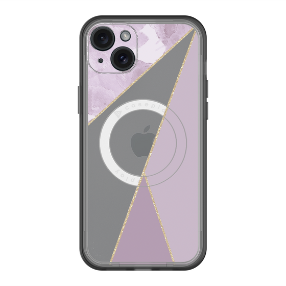 スリムプロテクションプレミアムケース with MagSafe［ マーブルトライアングルパレット - Purple ］