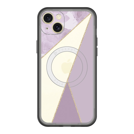スリムプロテクションプレミアムケース with MagSafe［ マーブルトライアングルパレット - Purple ］