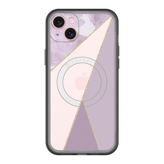 スリムプロテクションプレミアムケース with MagSafe［ マーブルトライアングルパレット - Purple ］