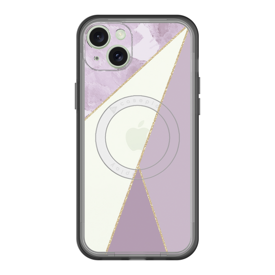 スリムプロテクションプレミアムケース with MagSafe［ マーブルトライアングルパレット - Purple ］