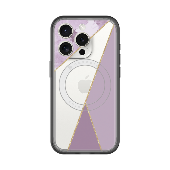スリムプロテクションプレミアムケース with MagSafe［ マーブルトライアングルパレット - Purple ］