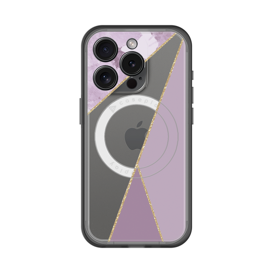スリムプロテクションプレミアムケース with MagSafe［ マーブルトライアングルパレット - Purple ］