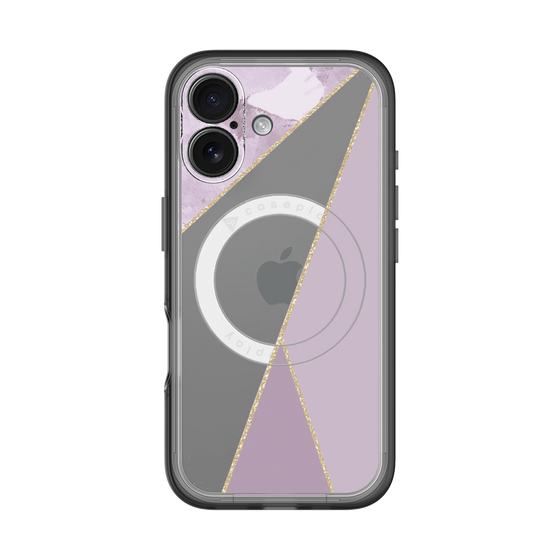 スリムプロテクションプレミアムケース with MagSafe［ マーブルトライアングルパレット - Purple ］