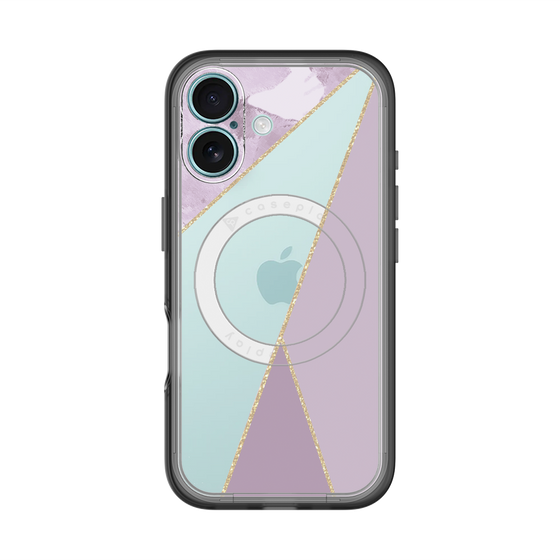 スリムプロテクションプレミアムケース with MagSafe［ マーブルトライアングルパレット - Purple ］