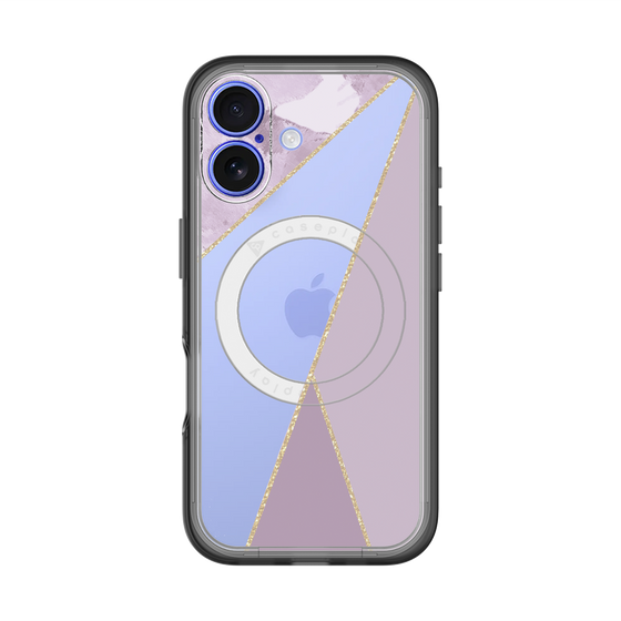 スリムプロテクションプレミアムケース with MagSafe［ マーブルトライアングルパレット - Purple ］