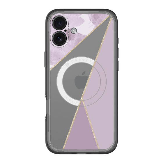 スリムプロテクションプレミアムケース with MagSafe［ マーブルトライアングルパレット - Purple ］