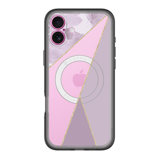 スリムプロテクションプレミアムケース with MagSafe［ マーブルトライアングルパレット - Purple ］