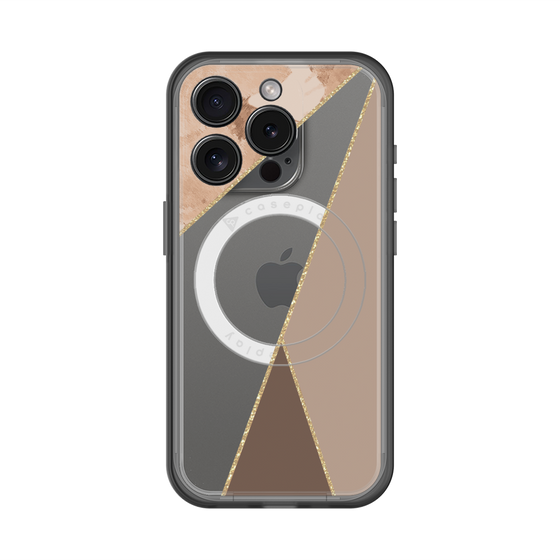 スリムプロテクションプレミアムケース with MagSafe［ マーブルトライアングルパレット - Brown ］