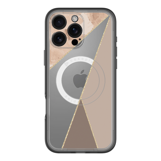 スリムプロテクションプレミアムケース with MagSafe［ マーブルトライアングルパレット - Brown ］