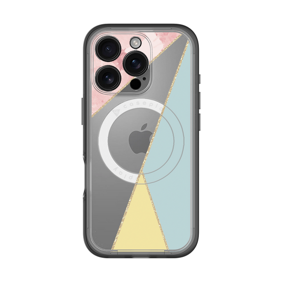 スリムプロテクションプレミアムケース with MagSafe［ マーブルトライアングルパレット - Mix ］